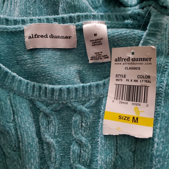 NWT | Alfred Dunner Light Teal Sweater - Picture 4 of 5